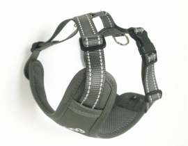 06050 Reflective Sandwich Dog Harness Grey