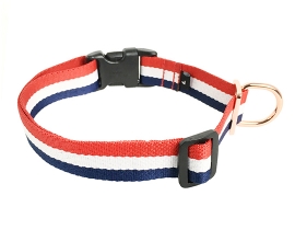 French Style Dog Collar_Red&Blue