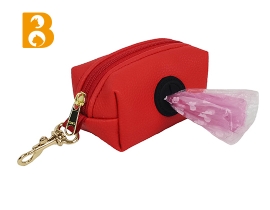 Pet Poop Bag Dispenser PU Fabric Product Lightweight and Fashionable Pet Supplies