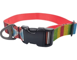 Hot Sale New Rainbow Printing Polyester Dog Collar