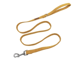 Bright Yellow Customized Dog Leads Luxury Soft Dog Leash