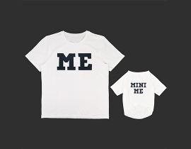 Family T-Shirt for Dog Summer Outdoor Dog Clothes Personalized White Breathable Dog T-Shirt