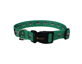 Printing Polyester Dog Collar Outdoor Adjustable Pet Collar for Large Medium Small Sized Dog