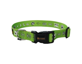 Printing Polyester Dog Collar Outdoor Adjustable Pet Collar for Large Medium Small Sized Dog