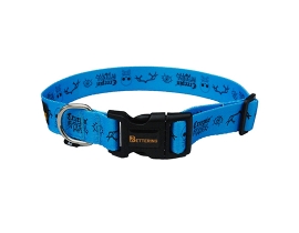 Printing Polyester Dog Collar Outdoor Adjustable Pet Collar for Large Medium Small Sized Dog