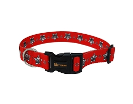 Printing Polyester Dog Collar Outdoor Adjustable Pet Collar for Large Medium Small Sized Dog