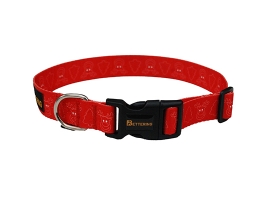 Printing Polyester Dog Collar Outdoor Adjustable Pet Collar for Large Medium Small Sized Dog